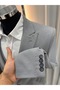 Men's Gray Slim Fit Lycra Thick Premium Fabric 3 Piece Suit - 5