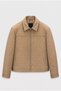 Baklava Patterned Padded Suede Jacket/Mantle - 2