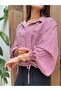 Women's Plaid Patterned Stand Collar Buttoned Shirt - 2
