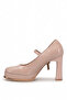 26Blg477-2 Women's Platform Shoes Beige - 3