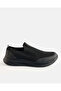 Men Black Plain Slip-On Sneakers