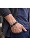 💎   Premium Shiny & Stylish Black Leather 316L Steel Chain Lockable Men's Bracelet 31834B19D3 - 21 cm - 4