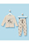 Infant Boys Mickey Mouse Ecru Pyjama Set