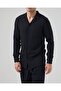 Italian Style Slim Fit Men's Lapel Collar Shirt Black T11879