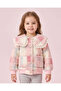 Girls Multicolour Checked Faux Fur Jacket