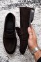 Repairable 100% Genuine Leather Suede Look Flexible Sole Comfortable Men's Loafer Shoes - 6