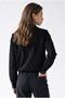 2234 Women's Short Suede Jacket with Pockets and Zipper, Black - 5