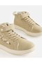 Girls Beige Floral Embroidered High Top Sneakers - 3