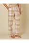 Men Tan T-Shirt And Checked Pants Pyjama Set - 3