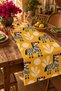 Wild Muse |   Star Glasses Zebra Patterned Mustard Yellow Decorative Table Runner |   Retro Pop Art Design - 4