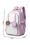 Mocha Duo Backpack 17 Inch School Bag with Anti-Theft Pocket, Includes Bear Charm, Anime Badge Set, Mini Pouch, 43 x 28 x 18 cm - 8