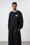 Men's Not Basic Project Printed Oversize Sweatshirt Black - 4
