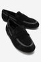 Francis Black Suede Genuine Leather Women's Loafer Shoes with Knitted Detail