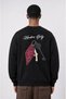 Men's Members Only Printed Oversize Sweatshirt Black