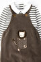 Velvet Salopet 2-Piece Set (Cool Lion) Khaki - 3