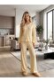 Women's Long Sleeve Patterned Bow Detailed Camisole Fabric Pajama Set - 2