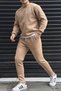 Men's 3 Thread Yarn Rastered Winter Adjustable Elastic Leg Slim Fit Sweatpants Sun209 - 3