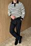 Kami Double Color Striped Buttoned Polo Collar Regular Fit Men's Knitwear Sweater - 2