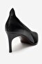 Meadow Black Suede Leather Women's Heeled Shoes - 7