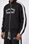 Men's Essentials Stripe Detailed Doubleface Tracksuit Set Black - 4