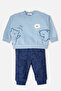 Two-Strap Pants Without Booties 2-Piece Set (Big Dude) Petrol Blue