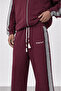 Men's Nbp Stripe Detailed Doubleface Tracksuit Set Claret Red - 5