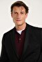 Men's Black Wool Slim Fit Mono Collar Blazer Jacket with Pocket - 6