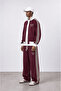Men's Far from Basic Stripe Detailed Doubleface Tracksuit Set Claret Red - 2