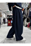 Navy Blue Loose Fit Belted Waffle Tracksuit Hm - 4