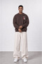 Men's Members Only Printed Oversize Sweatshirt Brown - 5