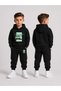Boy's Hooded Sweatshirt and Rubber-Cuffed Sweatpants Set – Winter Top and Bottom Set
