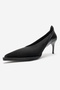 Meadow Black Suede Leather Women's Heeled Shoes - 8