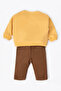 Three-Strap Sweat 2-Piece Set (so Happy) Brown - 2