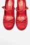 Acland Red Suede Bow Women's Heeled Shoes - 4