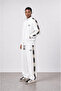 Men's Champs Stripe Detailed Doubleface Tracksuit Set Ecru - 2