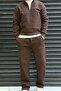3-Strand Ruffled Winter Adjustable Elastic Waist Baggy Sweatpants Sun471