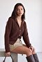 Turn-Down Collar Zippered Knitwear Cardigan - 3