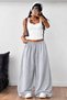 Draw Gri Extra Loose Fit Wide Leg Adjustable Elastic Lace-Up 2 Thread Oversize Sweatpants - 5