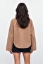 Mock Neck Suede Jacket - 4