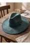 Unisex Wide Brim Suede Fedora Hat