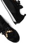 Women's Black Beaded Detailed Stoned Comfortable Non-Slip Sole Sneaker Casual Sports Shoes - 6