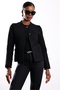 Black Buttoned Tweed Jacket 03044 - 4