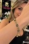 Xuping Black Square Stone Detailed Steel Women's Bracelet