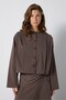 Women's Brown Premium Pleated Detailed Short Lined Trench Coat 32007 - 7