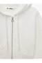 Ruffled Long Sleeve Hooded Crop Sweatshirt with Corset Detail and Zipper - 8