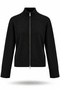 Black Mock Neck Zippered Cardigan 0657