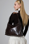 Brown Women's Large Shoulder Bag Premium Faux Leather Spacious and Convenient Stylish Daily Tote Bag - 5