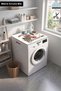 Clothes Dryer Top Organizer Mat Liquid-Proof Cover Striped Rabbit - 2