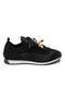 Women's Black Beaded Detailed Stoned Comfortable Non-Slip Sole Sneaker Casual Sports Shoes - 3
