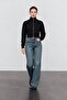 Black Mock Neck Zippered Cardigan 0657 - 3